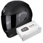 Casque Integral Scorpion Exo 491 Matt Black + Kit Bluetooth SMH5