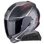 Casque Integral Scorpion Exo 491 Run Matt Black Red + Kit bluetooth Exo-Com Link-1