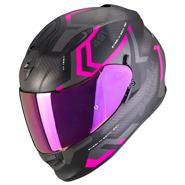 Casque Integral Scorpion Exo 491 Spin Matt Black Pink
