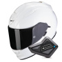 Casque Integral Scorpion Exo 491 White + Kit Bluetooth BT Mini