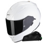 Casque Integral Scorpion Exo 491 White + Kit bluetooth Exo-Com Link-1C