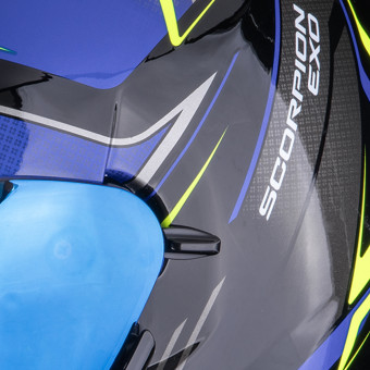 Scorpion Exo 491 Zumo Black Blue Neon Yellow