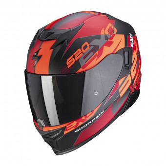 Casque Integral Scorpion Exo 520 Air Cover Matt Black Red Casque Integral Scorpion Exo 520 Air Cover Matt Black Red