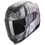 Casque Integral Scorpion Exo 520 Evo Air Fasta Matt Black Silver Pink