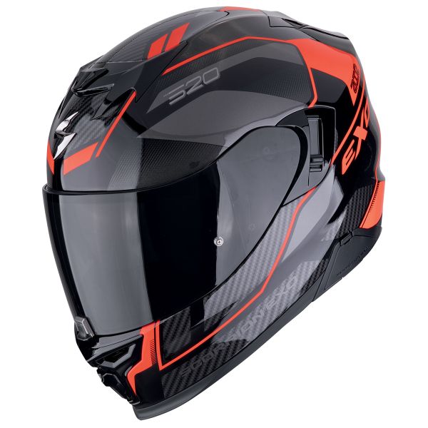 Casque Integral Scorpion Exo 520 Evo Air Lena Black Red Casque Integral Scorpion Exo 520 Evo Air Lena Black Red