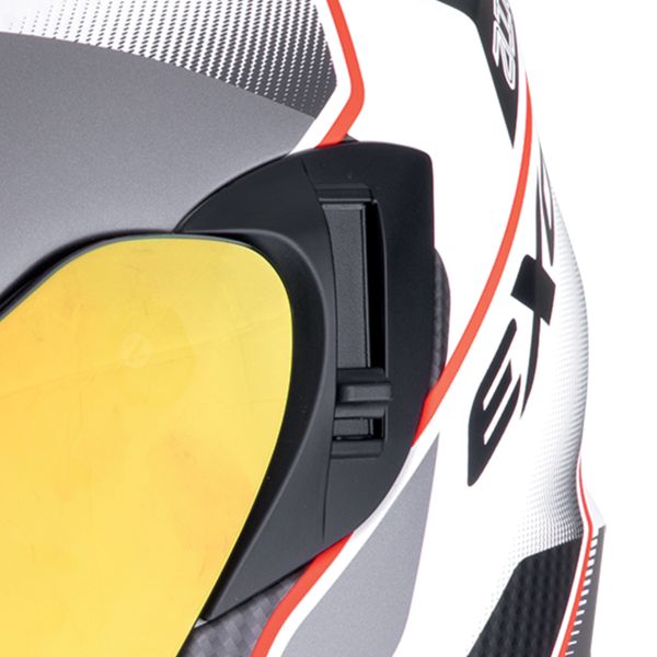 Scorpion Exo 520 Evo Air Lena Matt White Red + Kit bluetooth Exo-Com Link-1