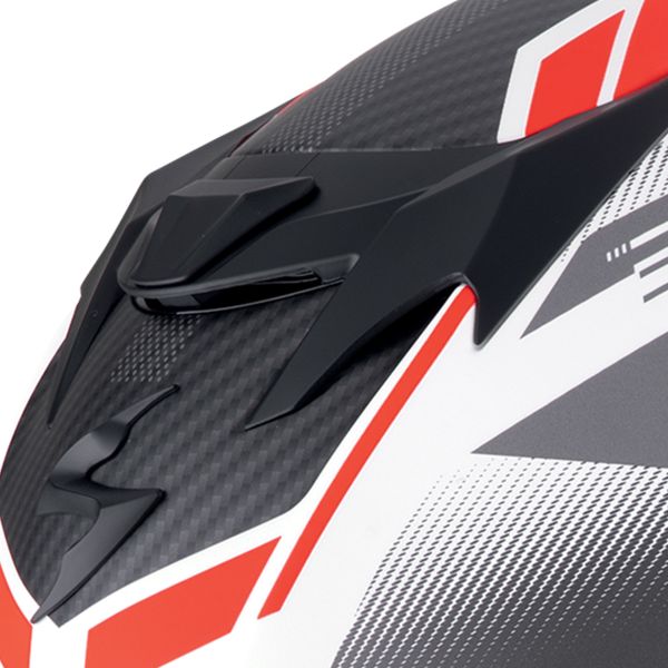 Scorpion Exo 520 Evo Air Lena Matt White Red + Kit bluetooth Exo-Com Link-1