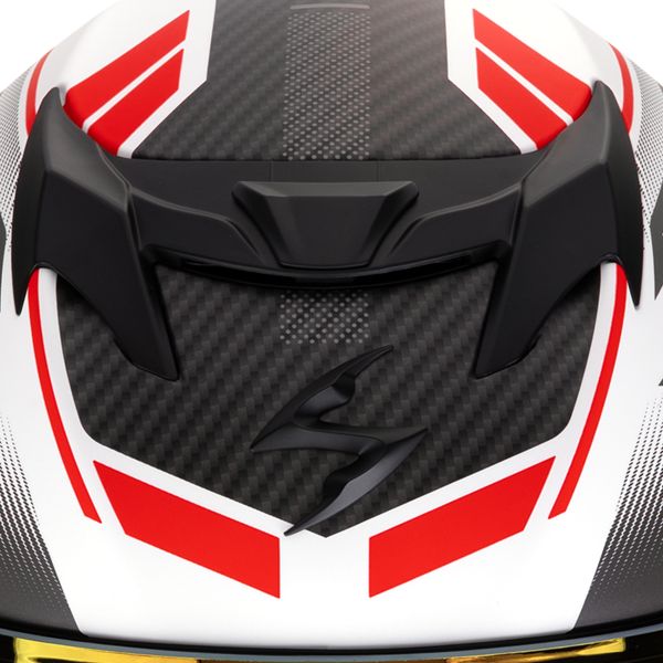 Scorpion Exo 520 Evo Air Lena Matt White Red + Kit bluetooth Exo-Com Link-1