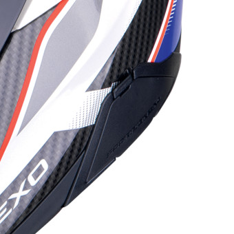 Scorpion Exo 520 Evo Air Lena Pearl White Blue + Kit bluetooth 5R Lite Solo