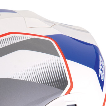 Scorpion Exo 520 Evo Air Lena Pearl White Blue + Kit bluetooth 5R Lite Solo