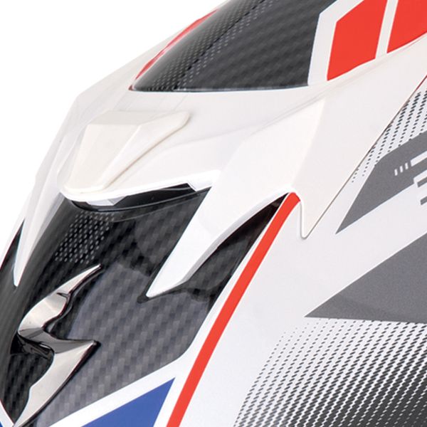 Scorpion Exo 520 Evo Air Lena Pearl White Blue + Kit bluetooth Exo-Com Link-1