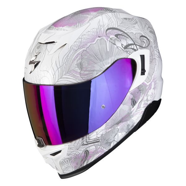Casque Integral Scorpion Exo 520 Evo Air Melrose Pearl White Pink Casque Integral Scorpion Exo 520 Evo Air Melrose Pearl White Pink