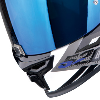 Scorpion Exo 520 Evo Air Ranka Black White Blue + Kit Bluetooth Lokui K30