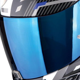 Scorpion Exo 520 Evo Air Ranka Black White Blue + Kit Bluetooth Lokui K30