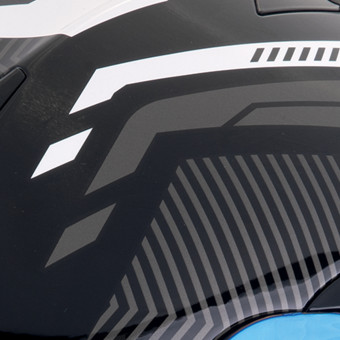 Scorpion Exo 520 Evo Air Ranka Black White Blue + Kit Bluetooth Lokui K30