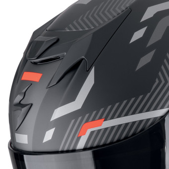 Scorpion Exo 520 Evo Air Ranka Matt Black Silver Red + Kit Bluetooth 5S Solo
