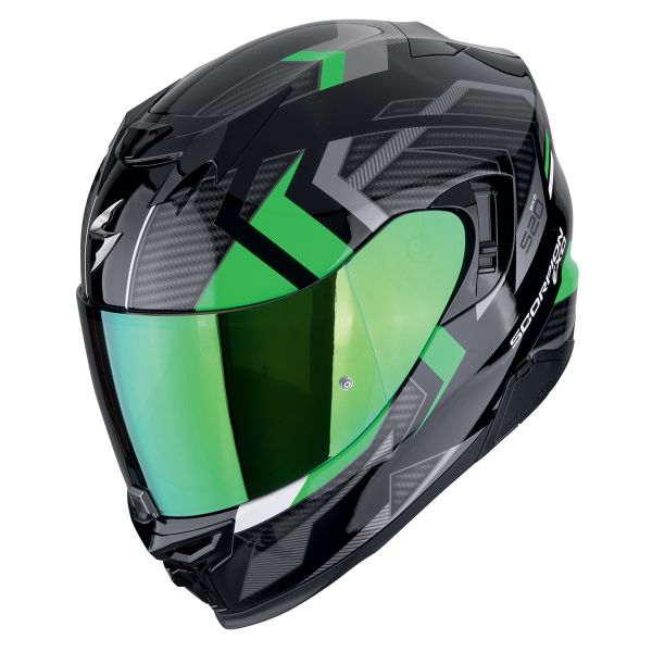 Casque Integral Scorpion Exo 520 Evo Air Sensus Black Green Casque Integral Scorpion Exo 520 Evo Air Sensus Black Green