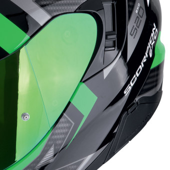 Scorpion Exo 520 Evo Air Sensus Black Green + Kit bluetooth Exo-Com Link-1C