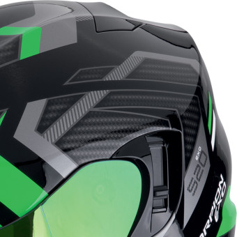 Scorpion Exo 520 Evo Air Sensus Black Green + Kit bluetooth Exo-Com Link-1C