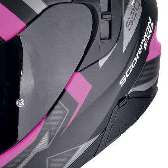Scorpion Exo 520 Evo Air Sensus Matt Black Pink + Kit bluetooth Exo-Com Link-1