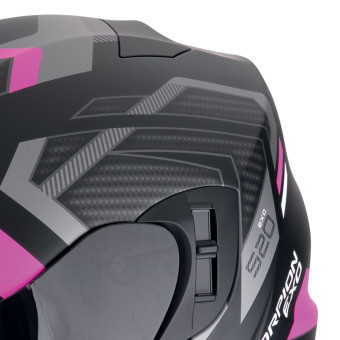 Scorpion Exo 520 Evo Air Sensus Matt Black Pink + Kit bluetooth Exo-Com Link-1