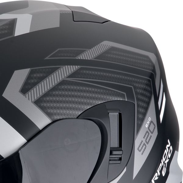 Scorpion Exo 520 Evo Air Sensus Matt Black Silver + Kit bluetooth 5R Lite