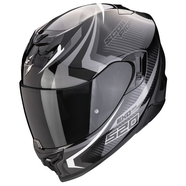 Casque Integral Scorpion Exo 520 Evo Air Terra Black Silver White Casque Integral Scorpion Exo 520 Evo Air Terra Black Silver White