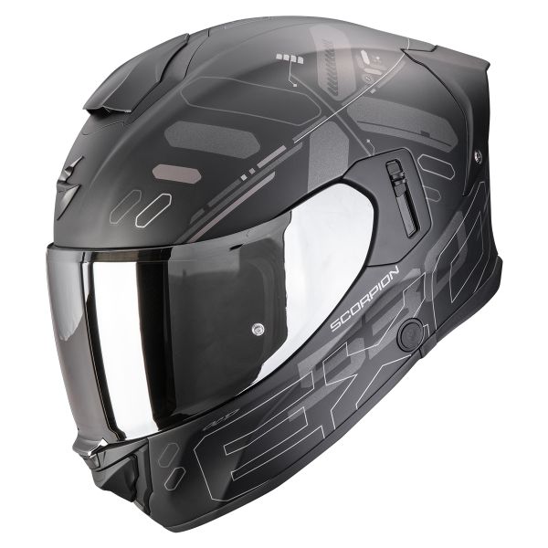 Casque Integral Scorpion Exo 530 Air Fond Matt Black Silver Casque Integral Scorpion Exo 530 Air Fond Matt Black Silver