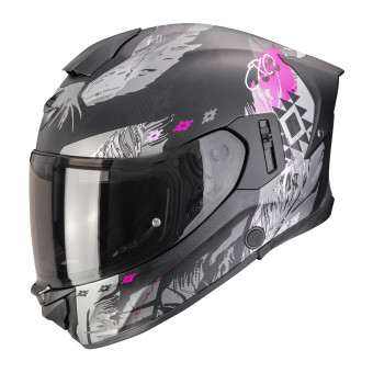 Casque Integral Scorpion Exo 530 Air Hadji Matt Black Pink