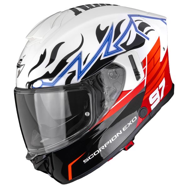 Casque Integral Scorpion Exo 530 Air Jsk 97 White Red