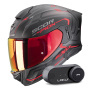 Casque Integral Scorpion Exo 530 Air Slope Matt Black Red + Kit Bluetooth Lokui K30