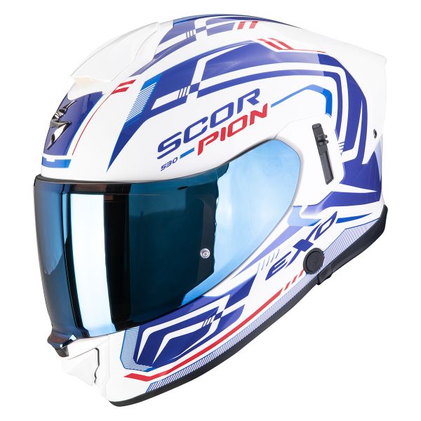Casque Integral Scorpion Exo 530 Air Slope White Blue Red Casque Integral Scorpion Exo 530 Air Slope White Blue Red