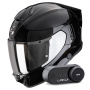 Casque Integral Scorpion Exo 530 Air Solid Black + Kit Bluetooth Lokui K30