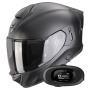 Casque Integral Scorpion Exo 530 Air Solid Matt Black + Kit bluetooth 5R Lite