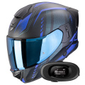 Pack Exo 530 Air Theras Matt Black Blue + Kit bluetooth 5R Lite