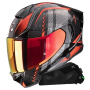 Casque Integral Scorpion Exo 530 Air Theras Metal Black Red + Kit bluetooth Exo-Com Link-1C