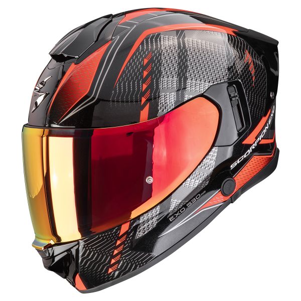 Casque Integral Scorpion Exo 530 Air Theras Metal Black Red Casque Integral Scorpion Exo 530 Air Theras Metal Black Red