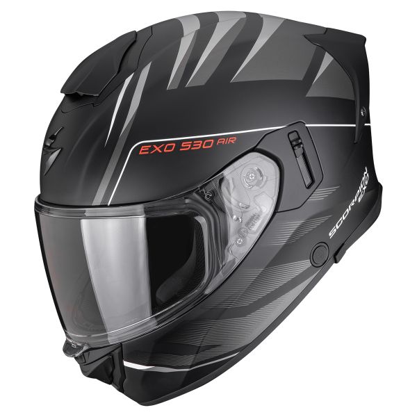 Casque Integral Scorpion Exo 530 Air Tigris Black Matt Silver