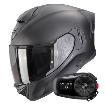 Casque Integral Scorpion Exo 530 i Air Solid Matt Black + Kit Bluetooth 5S Solo