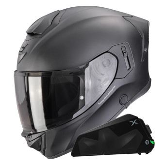 Casque Integral Scorpion Exo 530 i Air Solid Matt Black + Kit bluetooth Exo-Com Link-1C