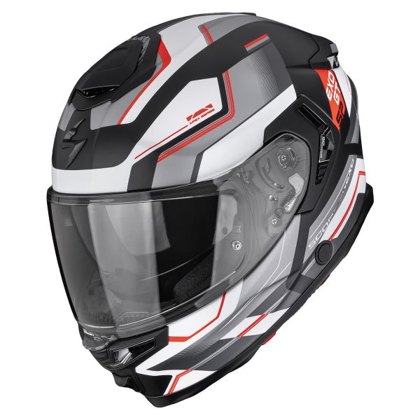 Casque Integral Scorpion Exo GT SP Air Arkon Matt Black Silver Red