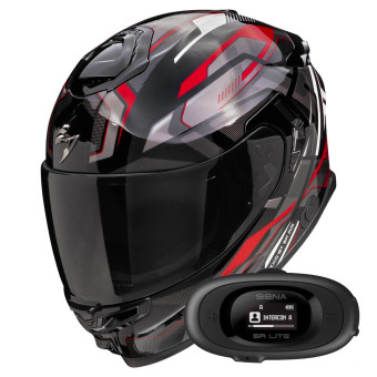 Casque Integral Scorpion Exo GT SP Air Augusta Black Grey Red + Kit bluetooth 5R Lite Solo Casque Integral Scorpion Exo GT SP Air Augusta Black Grey Red + Kit bluetooth 5R Lite Solo