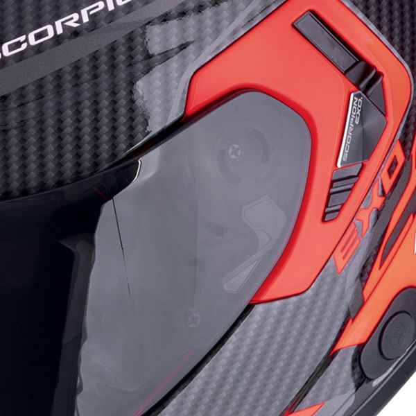Scorpion Exo GT SP Air Flex Black Red Fluo + Kit Bluetooth BT Mini