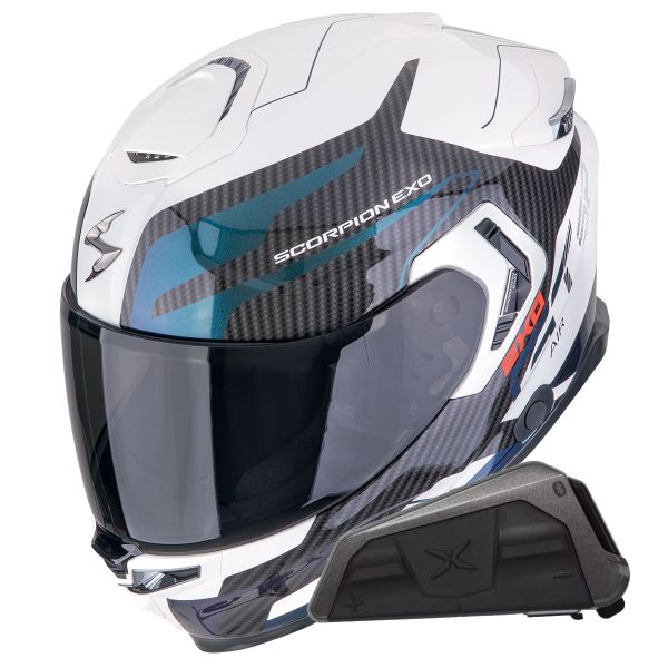 Casque Integral Scorpion Exo GT SP Air Flex White Chameleon + Kit bluetooth Exo-Com Link-1 Casque Integral Scorpion Exo GT SP Air Flex White Chameleon + Kit bluetooth Exo-Com Link-1