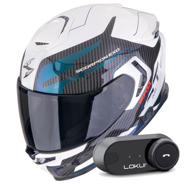 Casque Integral Scorpion Exo GT SP Air Flex White Chameleon + Kit Bluetooth Lokui K30 Casque Integral Scorpion Exo GT SP Air Flex White Chameleon + Kit Bluetooth Lokui K30