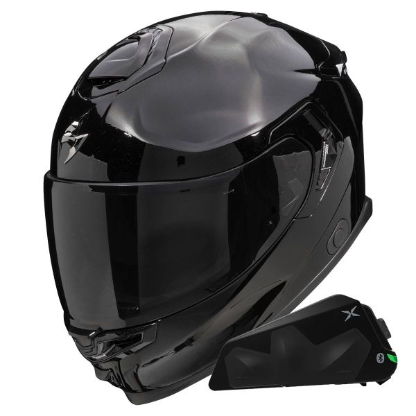 Casque Integral Scorpion Exo GT SP Air Solid Black + Kit bluetooth Exo-Com Link-1C Casque Integral Scorpion Exo GT SP Air Solid Black + Kit bluetooth Exo-Com Link-1C
