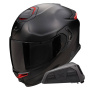 Casque Integral Scorpion Exo GT SP Air Solid Black Mat + Kit bluetooth Exo-Com Link-1