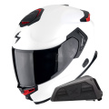 Pack Exo GT SP Air Solid White Pearl Matt + Kit bluetooth Exo-Com Link-1