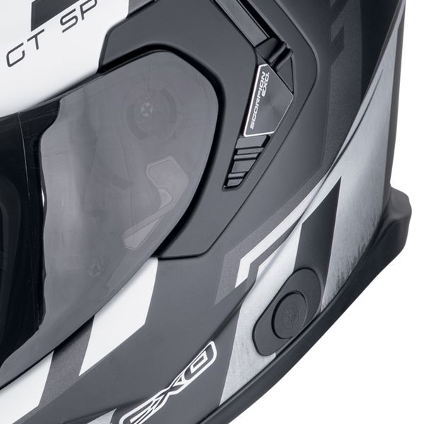 Scorpion Exo GT SP Air Tornado Matt Black Silver + Kit Bluetooth Lokui K30