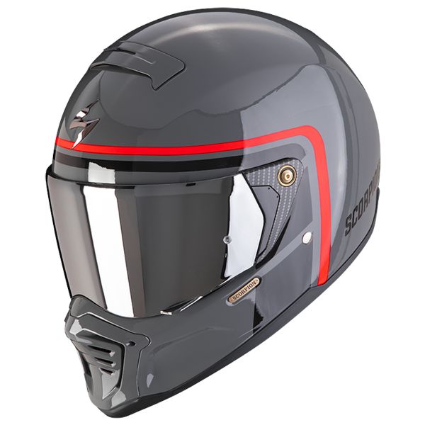 Casque Integral Scorpion EXO-HX1 Nostalgia Grey Cement Black Red